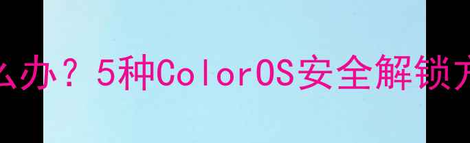 图片 OPPO手机忘记密码怎么办？5种ColorOS安全解锁方法全（附图文教程）